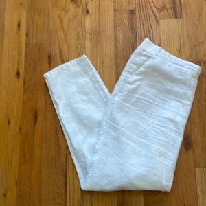 J. Jill white linen pant with beige lined pockets.  Pull on, size Medium.